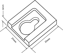 Key Way Small Clear Acrylic Au Made