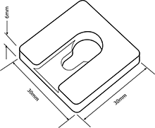 Key Way Large Clear Acrylic AU made
