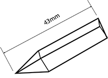 Single tapered end reinforcing fillet.