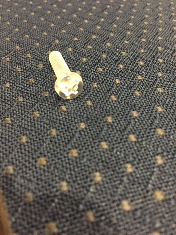 Bolt Round Head 5mm x 20mm clear acrylic