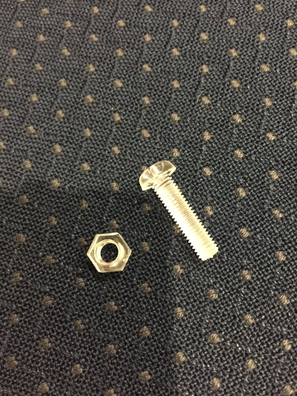 Nut 5mm clear acrylic
