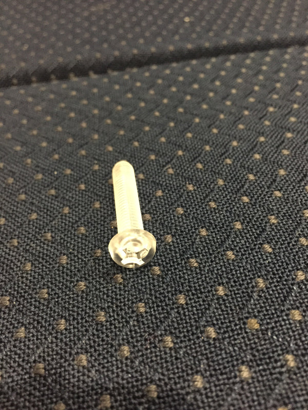 Bolt Round head 6mm x 30mm clear acrylic