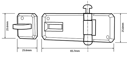 Hasp & Staple Clear Acrylic AU made