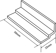 W Section Clear Acrylic for Slat Wall