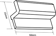 Z Section White Acrylic for Slat Wall