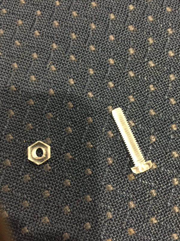 Nut 4mm Clear acrylic